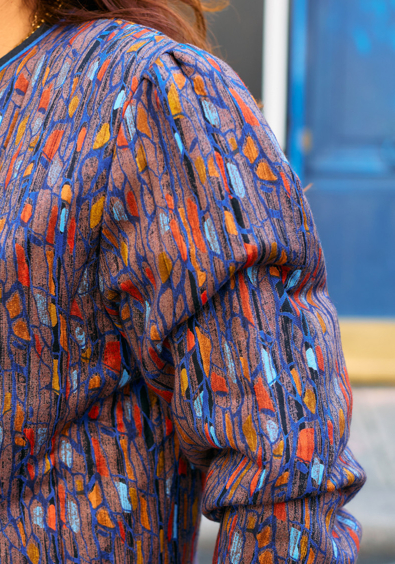 Veste Vintage matelassée Imprimé Années 80