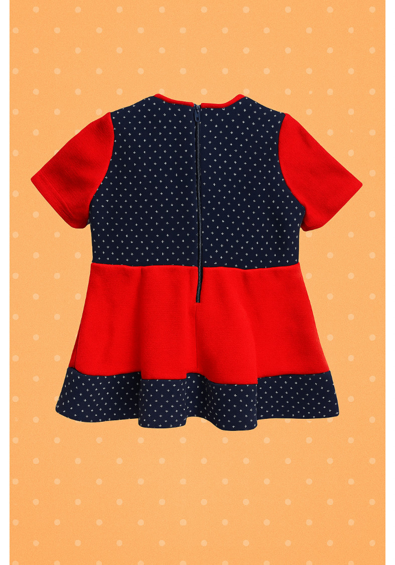 Robe vintage marine 70’s 12-18 mois