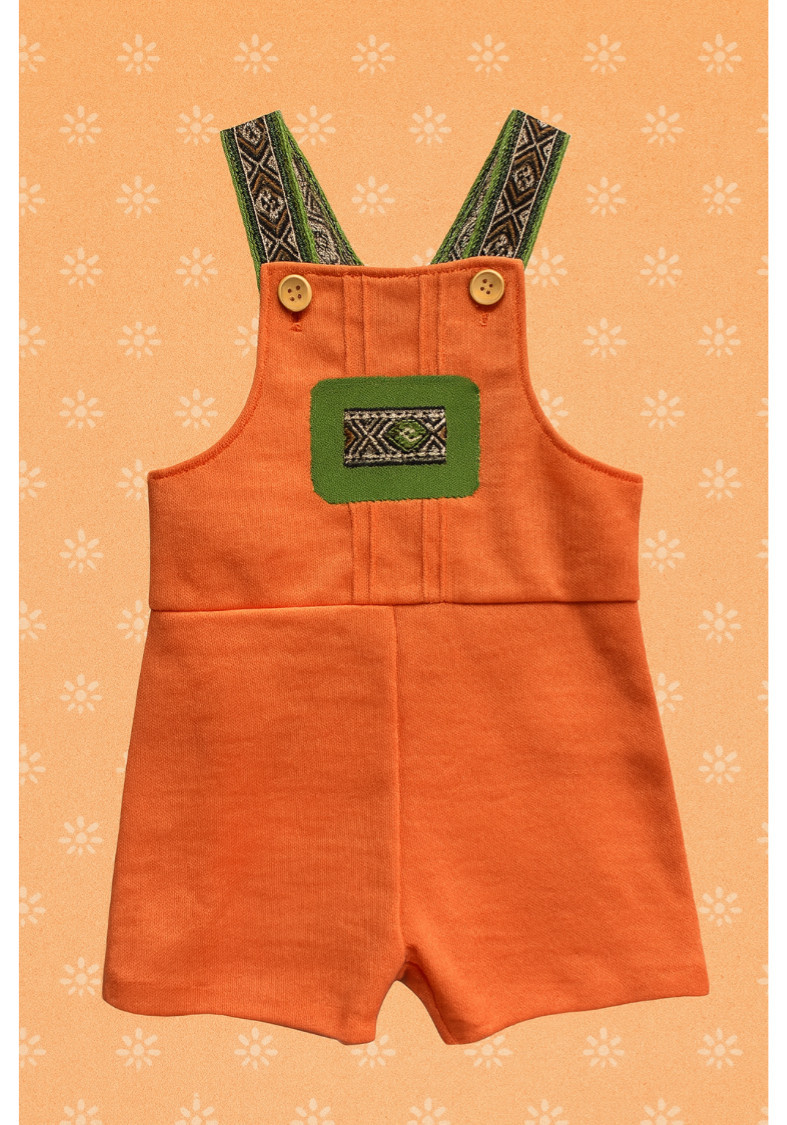 Salopette abricot 70’s 9-12 mois
