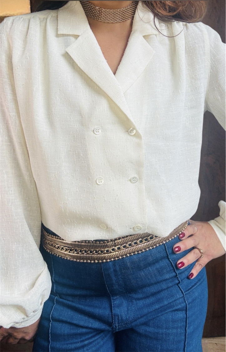 Chemisier crème  80´s T38/40