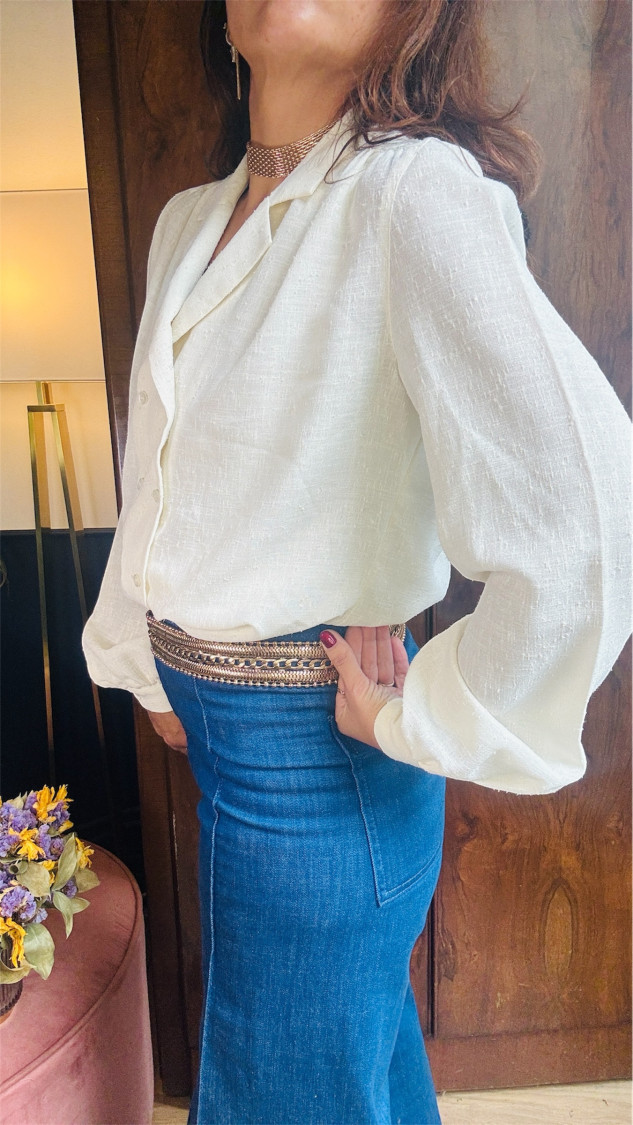 Chemisier crème  80´s T38/40