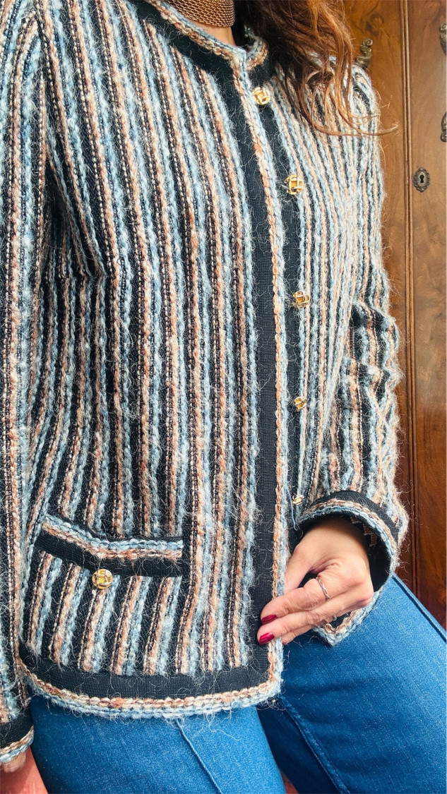 Veste cardigan  rayures  T38/40