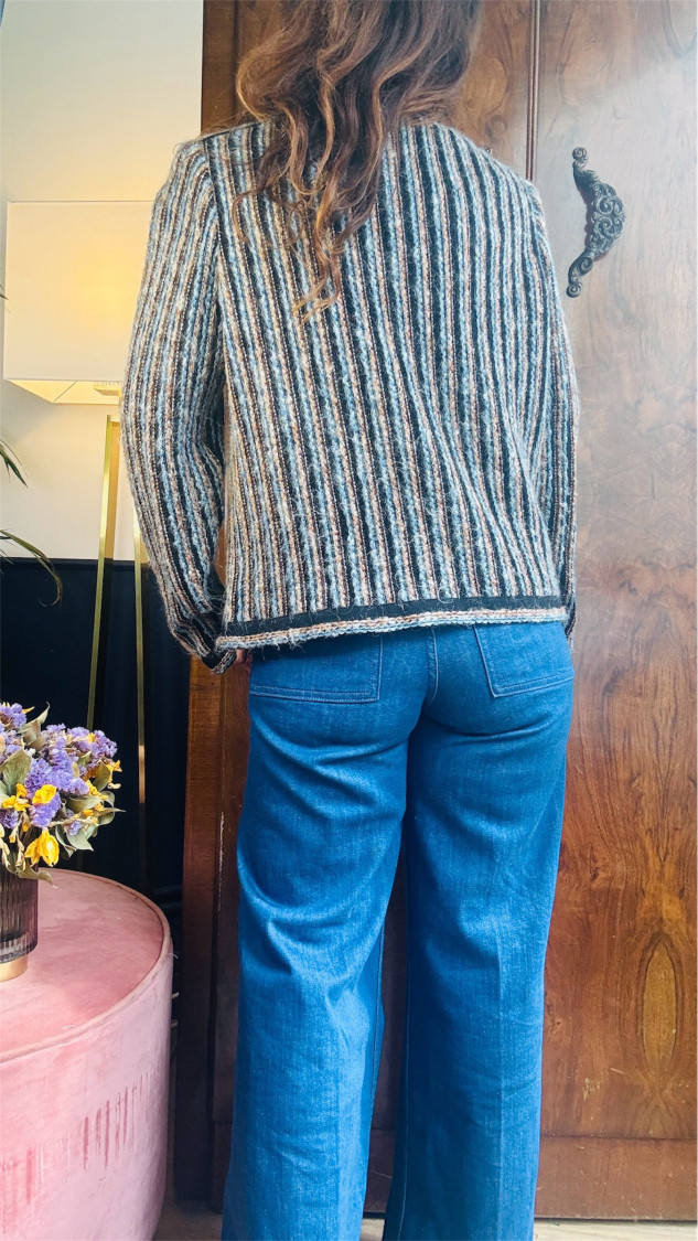 Veste cardigan  rayures  T38/40