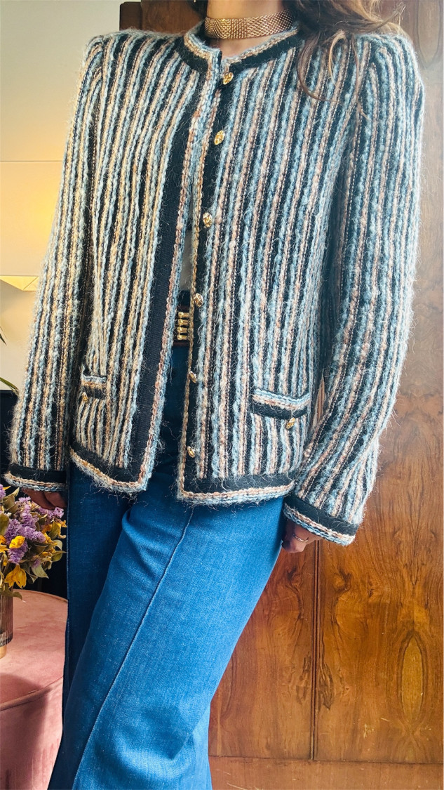 Veste cardigan  rayures  T38/40