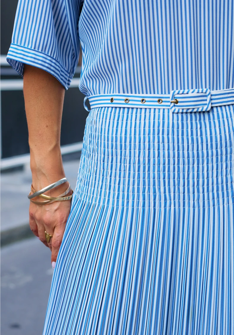 Robe rayures bleu blanc