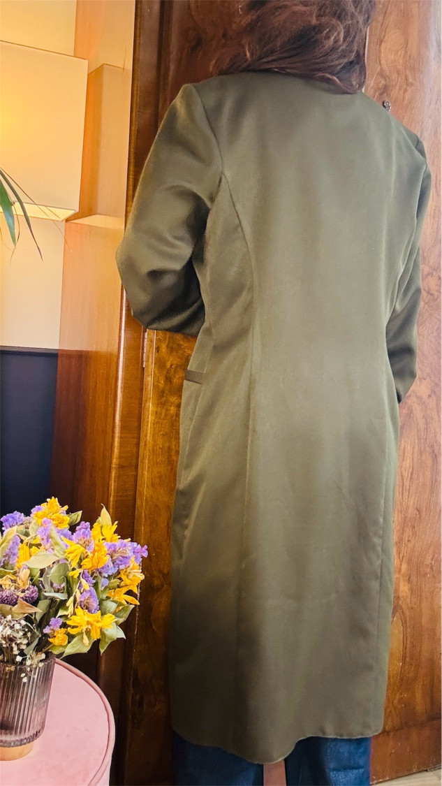 Veste longue croisée kaki T40