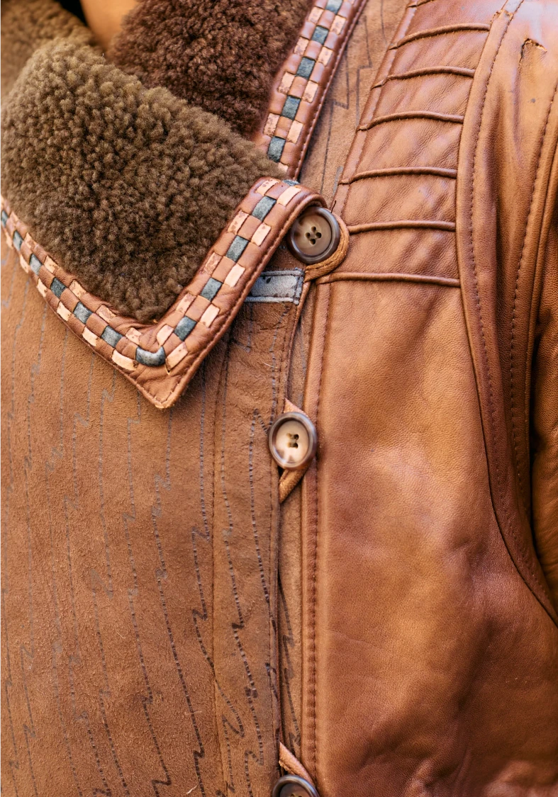 Blouson Cuir et fourrure 80’s